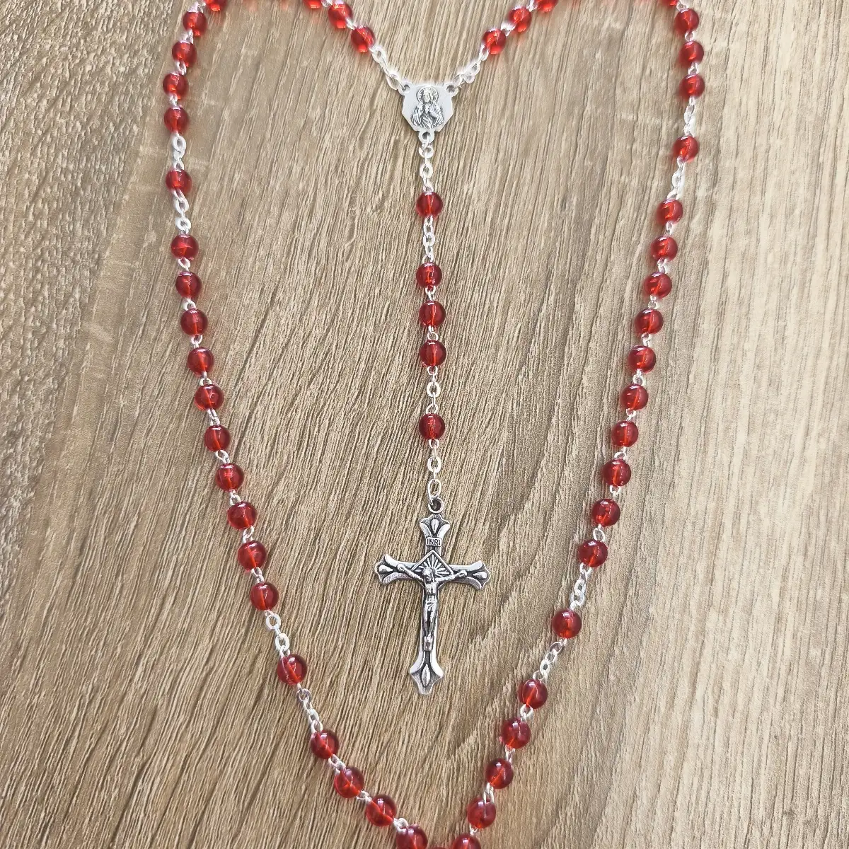 Chapelet en cristal argent