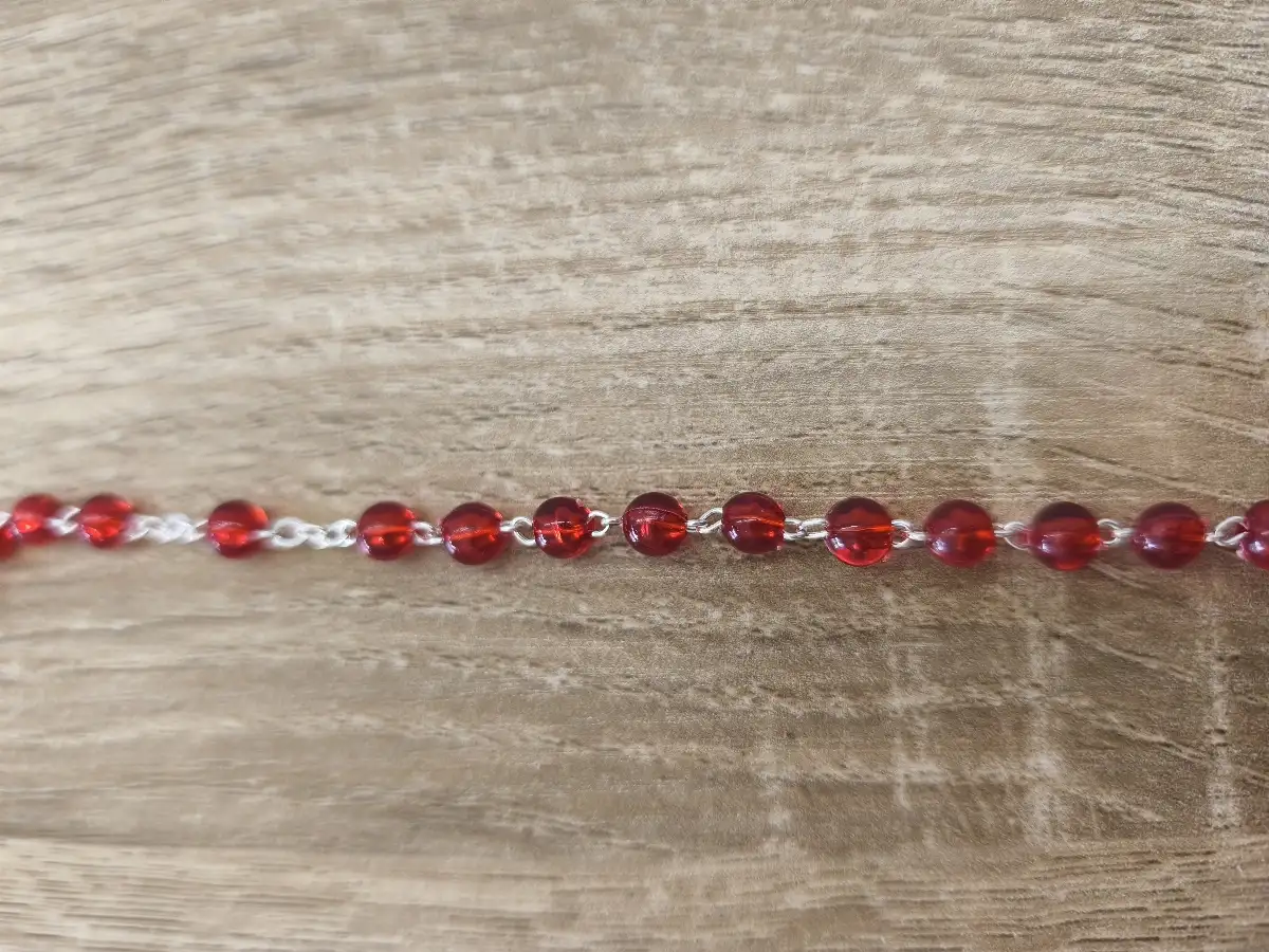 Chapelet en cristal argent