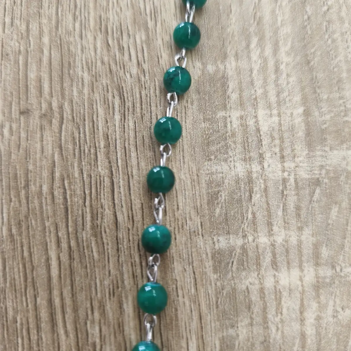 Chapelet en cristal argent