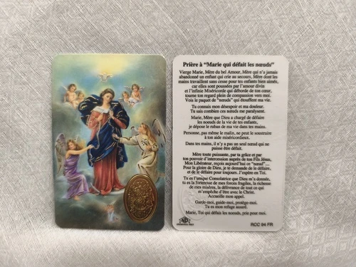Carte de prière /Marie qui défait les nœuds