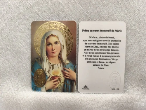 Carte de prière /Cœur Immaculé de Marie