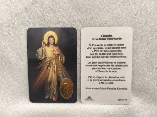 Carte de prière /Christ Miséricordieux